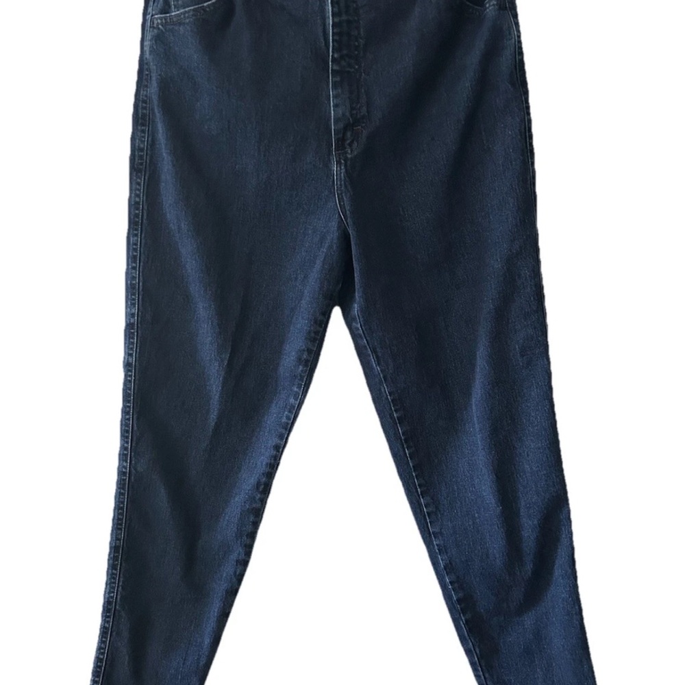 Vintage Lee High Rise Womens Jeans Size 16M Blue Denim Side Elastic